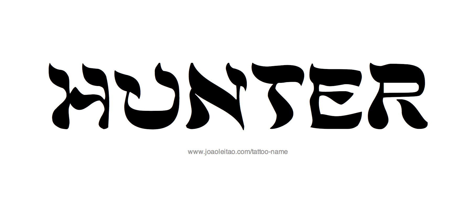 Hunter Name Tattoo Designs